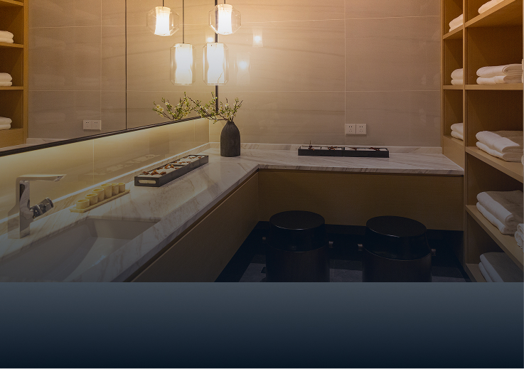 Luxury spa-style bathroom