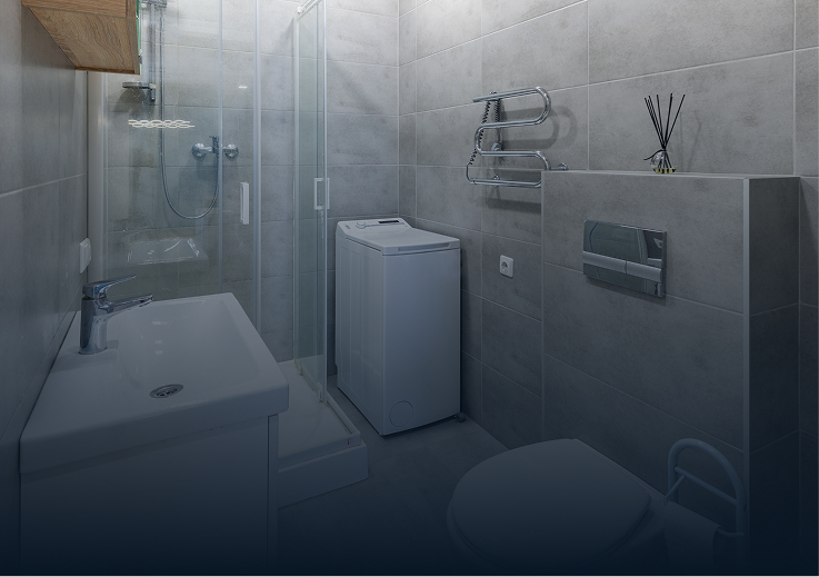 Space-saving small bathroom