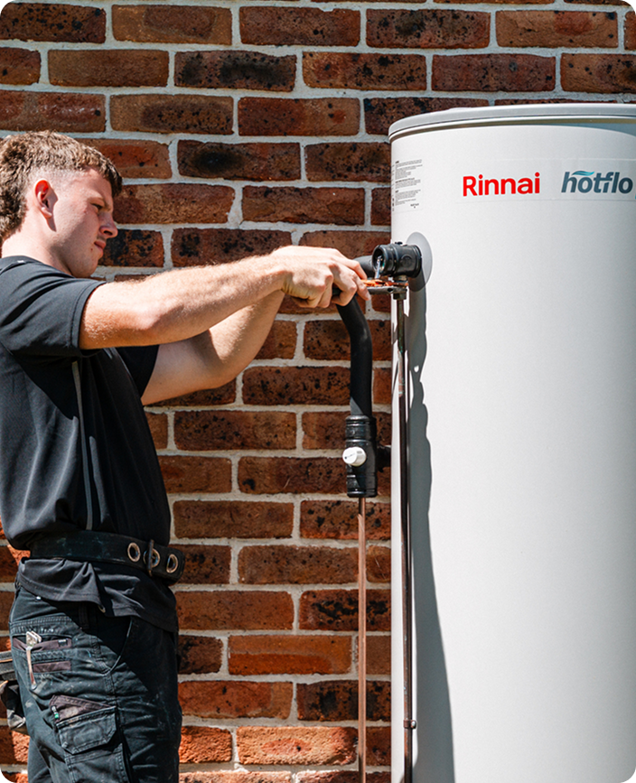 Replacement hot water unit installed by DYLSAL Plumbing