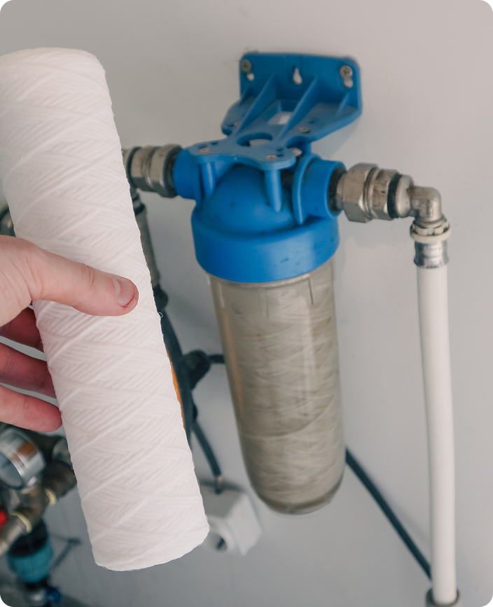 Filter cartridge replacement by Dylsal Plumbing
