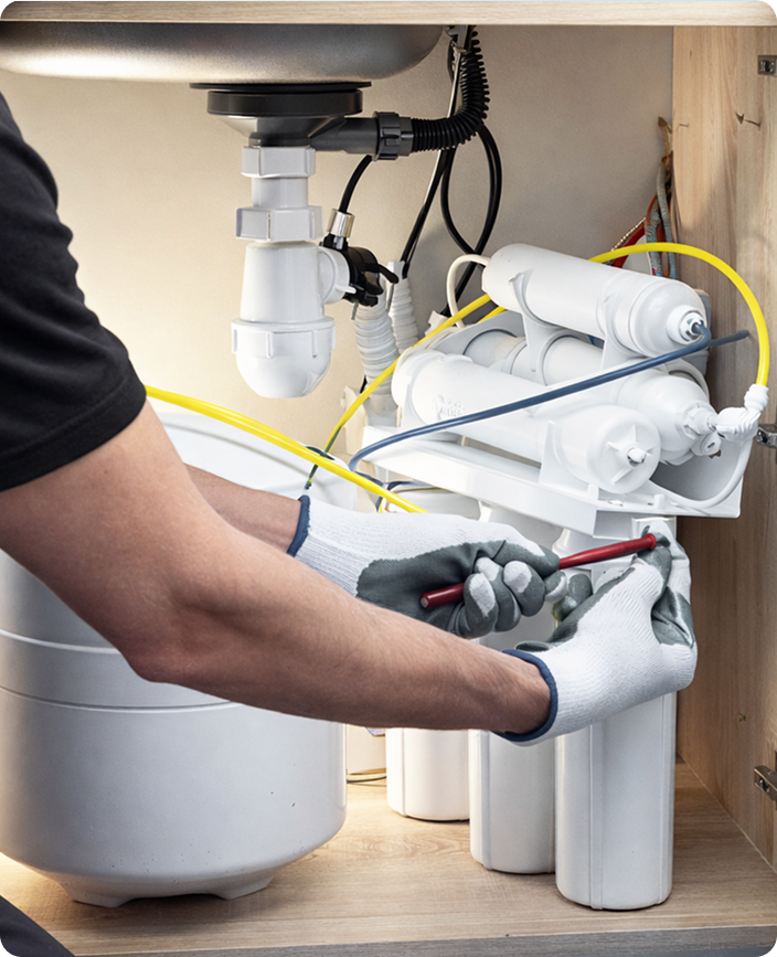 Water filtration system repair and upgrade by Dylsal Plumbing